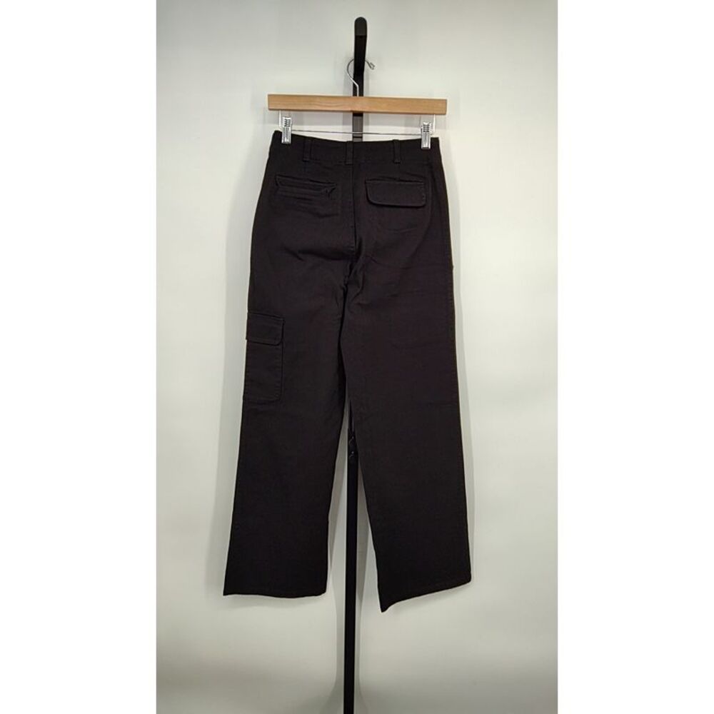 Quince Women Organic Stretch Cotton Twill Cargo Pants Black 2 - Picture 2 of 3